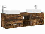Bathroom Cabinet Set 3 pcs Smoked Oak 49.5 x 41 x 63 cm 3405823
