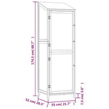 152187 Garden Shed White 55x52x174,5 cm Solid Wood Fir