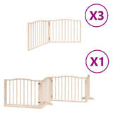 Dog Gate with Door Foldable 10 Panels 800 cm Poplar Wood 3155611