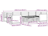 Outdoor Sofa Set 7 pcs Natural Solid Acacia Wood 3384070