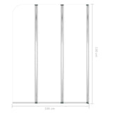 Bath Enclosures 2 pcs 104x130 cm Tempered Glass Transparent 146228
