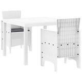 Garden Dining Set 3 pcs White Polypropylene 3378685