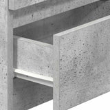 Bedside Cabinet with 2 Drawers Concrete Grey 40x33x60 cm 858566