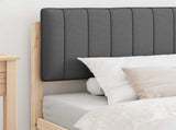 Bed Frame with Upholstered Headboard Dark Grey 100 x 200 cm 877790