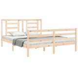 Bed Frame without Mattress King Size Solid Wood 3194706