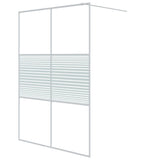 Walk-in Shower Wall White 140x195 cm Clear ESG Glass 152154