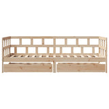 Daybed with Drawers without Mattress 80x200 cm Solid Wood 3302085