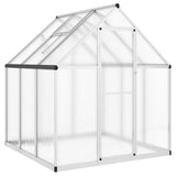 ZNTS Greenhouse with Base Frame Silver 169x169x195 cm Aluminium 4005828