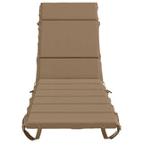Sunlounger Cushion GEMERT 100% Polyester Taupe 200 x 60 x 3 cm 948526