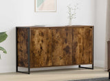 Side Cabinet Smoke Oak 96.5 x 30 x 75 cm Engineered Wood 886608