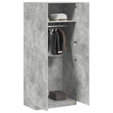 800634 Wardrobe Concrete Grey 90x52x200 cm Engineered Wood