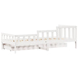 Daybed with Drawers without Mattress White 80x200 cm Solid Wood 3302099