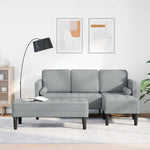 Sofa Set 2 pcs Light Grey 173 x 131 x 67 cm Fabric 3329252