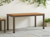 Garden Bench 80.5 x 35 x 45 cm Solid Acacia Wood Rectangular 901294