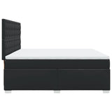 Box Spring Bed with Mattress Black 200x200 cm Faux Leather 3290736