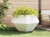Planter 2 pcs White 100 x 100 x 80 cm Steel 884027