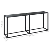 Console Table Black Tempered glass, powder-coated steel Large 331683