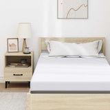 Mattress Topper White 90 x 200 x 10 cm Jaquard Fabric 4106245