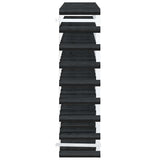 Wine Rack for 72 Bottles Black Solid Pine Wood 325916