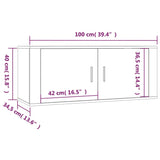 Wall-mounted TV Cabinets 3 pcs Sonoma Oak 100x34.5x40 cm 3188377