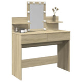 Dressing Table with LED Sonoma Oak 100x40x130 cm 848201