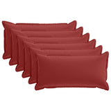 Cushion with Pillow HOUTEN 6 pcs Wine Red Polyester 933691