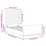 ZNTS Bed Frame Black 90x190 cm Velvet 3344845