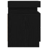 Bedside Cabinet Black Oak 35 x 39 x 55 cm Engineered wood 862178