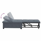 Sofa Bed Dark Grey 194 x 67 x 82 cm Velvet 42008595