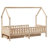 Kids Bed Frame with Drawers without Mattress 80x200 cm Solid Wood 3302035