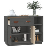 Sideboard Grey 98.5x40x75 cm Solid Wood Pine 820139