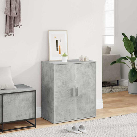 Shoe Cabinet Concrete Grey 60x35x70 cm Engineered Wood 808922