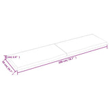 Wall Shelf Dark Brown 200x50x cm Treated Solid Wood Oak 363849