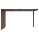 Garden Gazebo with Side Curtain 4x3x2.25 m Taupe 312264