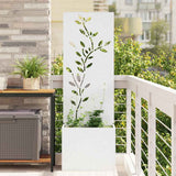 Garden Privacy Screen White 50 x 150 cm Cold-rolled steel 876477