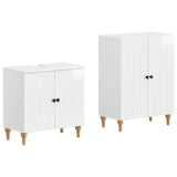 2 Piece Bathroom Cabinet Set ALKMAAR High Gloss White 3417589