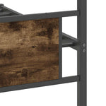 Bed Frame without Mattress Smoked Oak 107x203 cm Engineered Wood 4106757