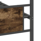 Bed Frame without Mattress Smoked Oak 107x203 cm Engineered Wood 4106757