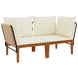 2 pcs Solid Acacia Wood & Rope Natural 3407773