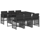 Garden Dining Set Black 3210907