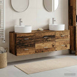 Bathroom Cabinet Set 3 pcs Old Wood 62.5 x 44.5 x 50 cm 3405873