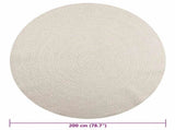 Rug ZIZUR Cream 200 cm Jute Look Indoor and Outdoor 4010387
