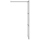 Walk-in Shower Wall with Clear ESG Glass 80x195 cm Black 151023