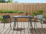 Dining Set 3 pcs Anthracite Steel 3422859