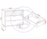 ZNTS Leon 3 Drawer Chest 100-102-177