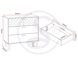 ZNTS Leon 3 Drawer Chest 100-102-177