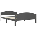 Bed Frame without Mattress Dark Grey Solid Pine Wood 160x200cm 322050