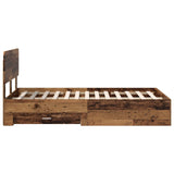 Bed Frame with Headboard Old Wood 120 x 200 cm Engineered Wood 3412398