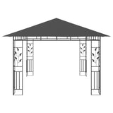 Gazebo with Mosquito Net&LED String Lights 4x3x2.73m Anthracite 3070317