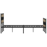 Metal Bed Frame without Mattress Sonoma Oak 160x200 cm 3308471